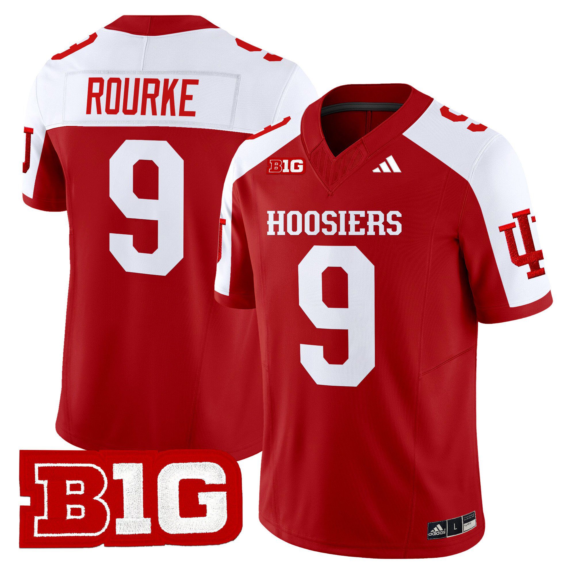 Men Indiana Hoosiers #9 Rourke Red 2024 Vapor Limited NCAA Jersey